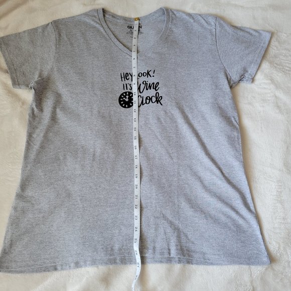 "Hey Look! It's Wine O' Clock" V-Neck T-Shirt - Picture 3 of 7